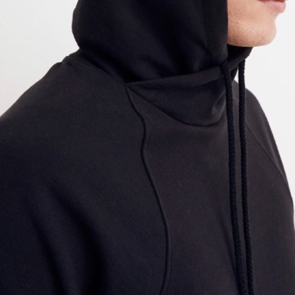 Madewell NWT Men's Black Pullover Hoodie Sweatshirt - Picture 7 of 8
